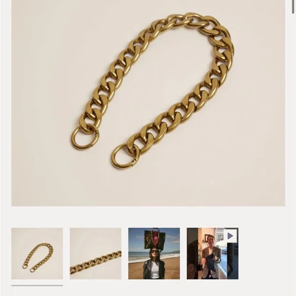 Parker Thatch Gold Chain Bag Strap - Picture 6 of 6